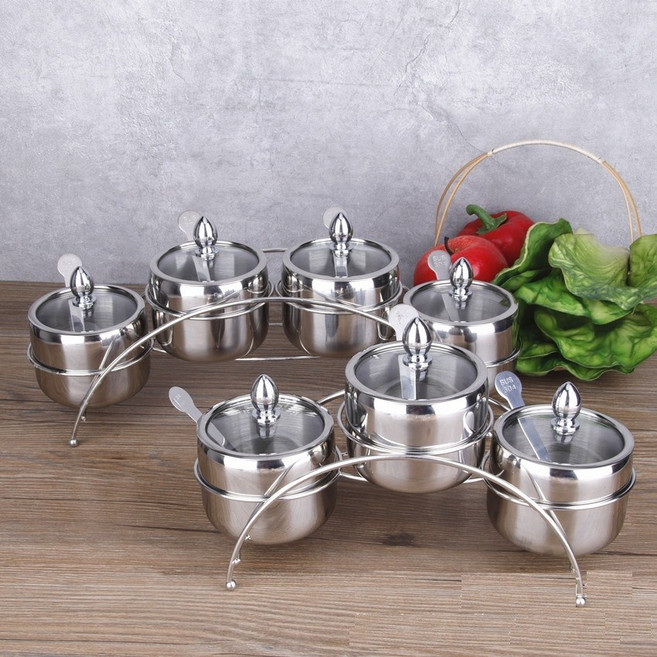 스텐304 양념통 깔끔한 양념통 소스통 3종 4종세트 (거치대포함), 3종세트, 1개