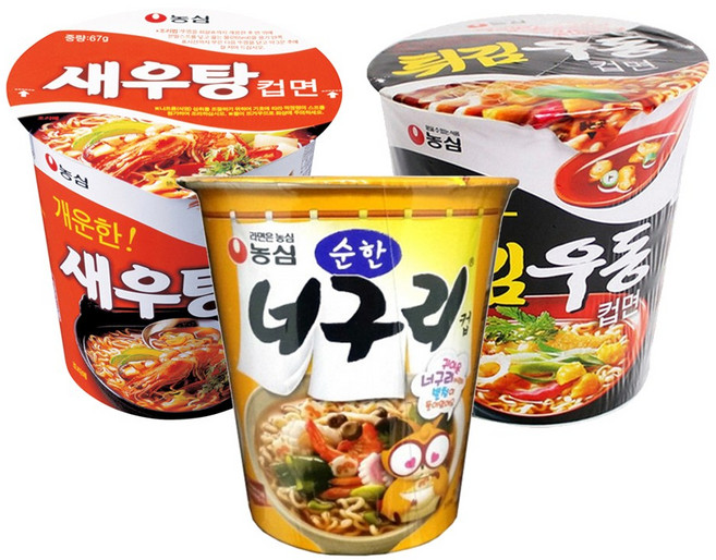 농심 소컵 새우탕x6컵+순한 너구리x6컵+튀김우동x6컵, 18개