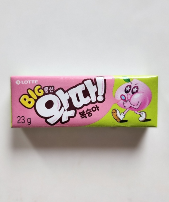 롯데 왓따 복숭아 풍선껌, 23g, 20개