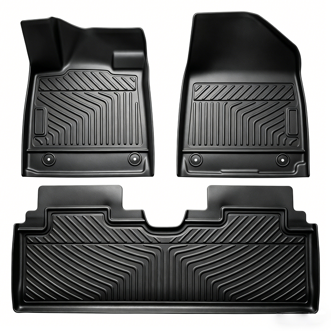 방수 논슬립 청소 편리한 TPE 카매트, 검은색, 현대 아이오닉6 2023-2026