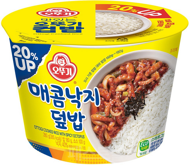 오뚜기 맛있는 컵밥 매콤낙지덮밥, 280g, 1개