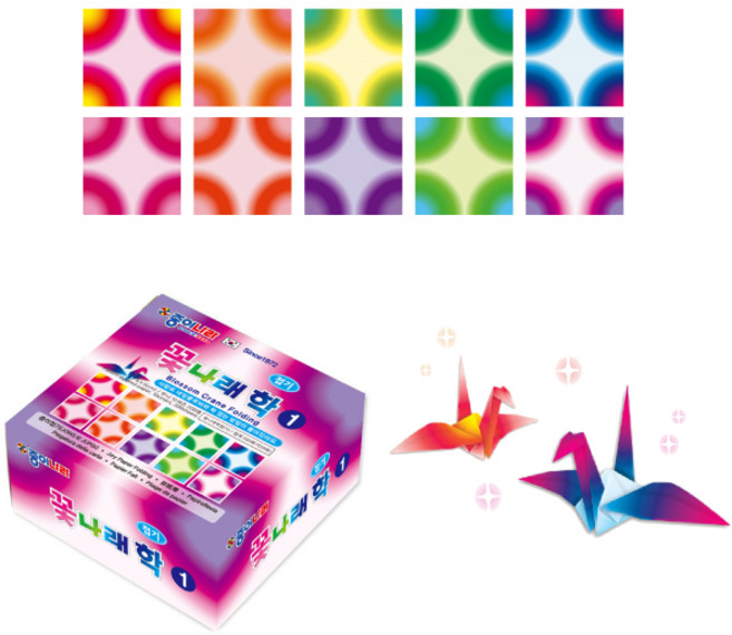 종이나라 / 꽃나래학접기1 50x50mm / 10색조 200매입 / 종이나라색종이 학접기종이 학종이 종이학 종이학색종이 학접기 학색종이 학접기색종이 색종이학접기, 1개