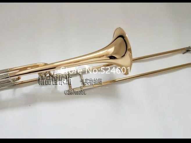 바흐 42GO 테너 BbF 트럼본 골드 구리 전문 연주 악기 쉘 및 마우스피스, 1개