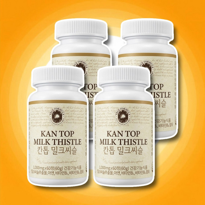 나인멜로 칸톱밀크씨슬 칸톱밀크시슬 트루포뮬러밀크시슬 간톱밀크시슬 트루포뮬러, 60정, 4개