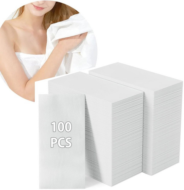 새로이 일회용 수건 타월 미용실 등산 헬스용 120PCS 여행 휴대용 호텔 스포츠, 100개, 호텔용