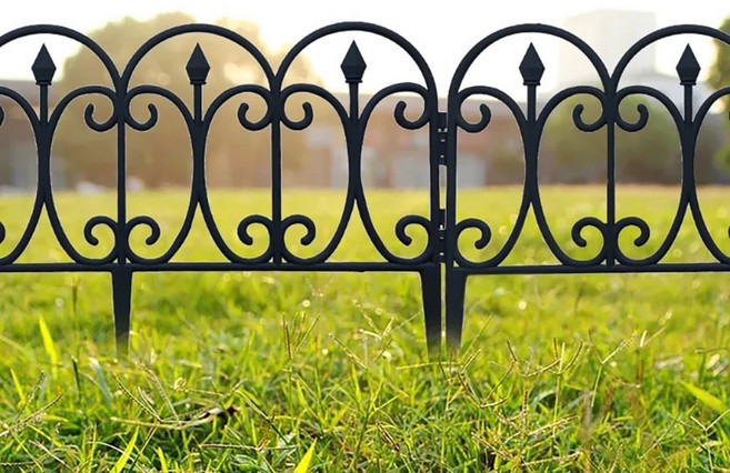 EGMI 화단 정원 텃밭 펜스 조립식 삽입형 울타리6P, 블랙