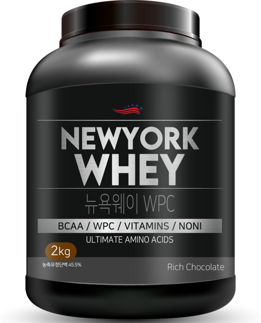 뉴욕웨이 WPC 단백질 보충제 초코맛 2kg X 2개