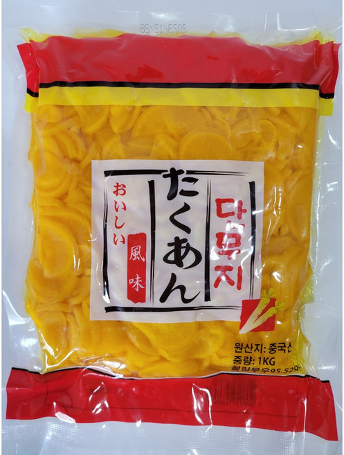 하나단무지 슬라이스 1kg, 1개