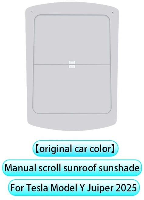 Tesla Model Y Juniper 2025+ Roof Shade Scroll Original Sun Visor Pleated 호환 개폐식 차양, 01 original car color, 1