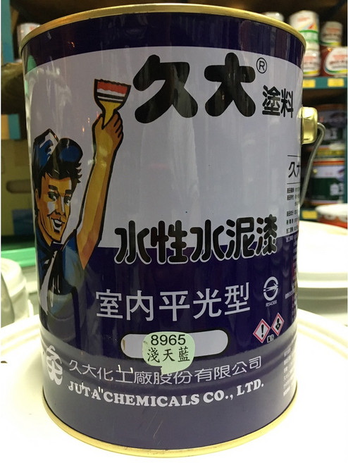 久大 水性水泥漆 室內平光型 淺天藍 8965, 新光(請註明色號) /免運, 1個