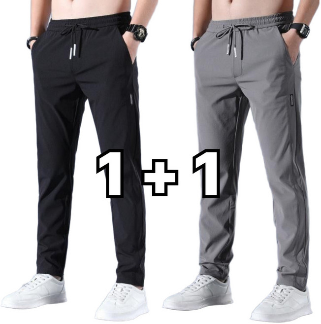어반네이비 남자 여름 바지 아이스 냉감 쿨링 슬랙스 1+1
