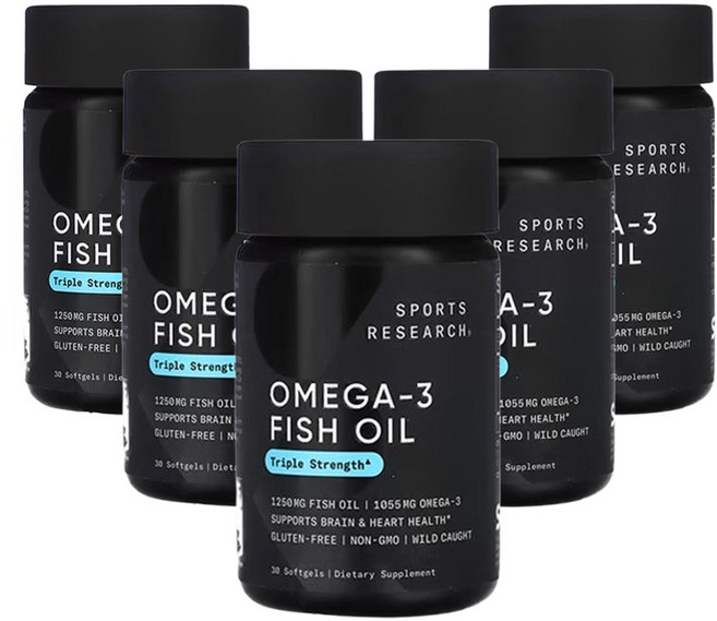 SR 스포츠리서치 오메가3 트리플 알티지 피쉬오일 30소프트젤, 5개