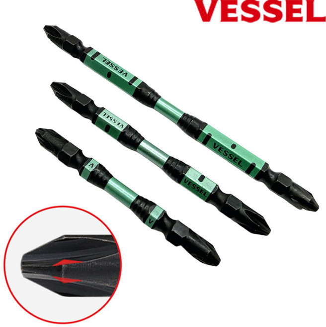 베셀 블랙 리브 스텝 토션 비트세트 3P 임팩용 십자 육각 65 82 110, 1세트