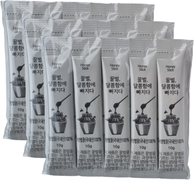 꿀벌 달콤함에 빠지다 국내산 꿀스틱 10g, 30개, 1개입 - 쿠팡