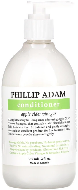 Phillip Adam 모발 관리 컨디셔너 애플 사이다 비니거 355ml(12fl oz), 1개, 355ml - 쿠팡