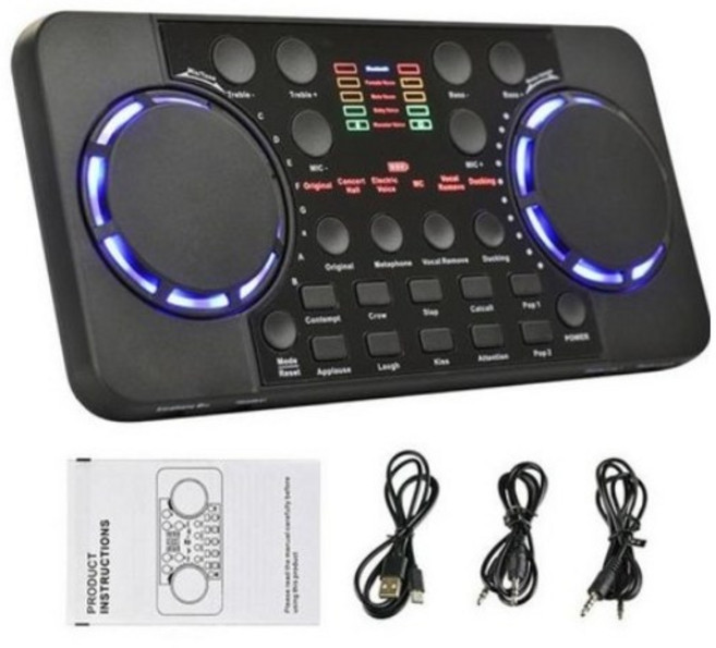 블루투스 미니 오디오 믹서 사운드 카드 휴대용 보드 DJ 16 디지털 효과 소음 감소 콘솔 노래용 US