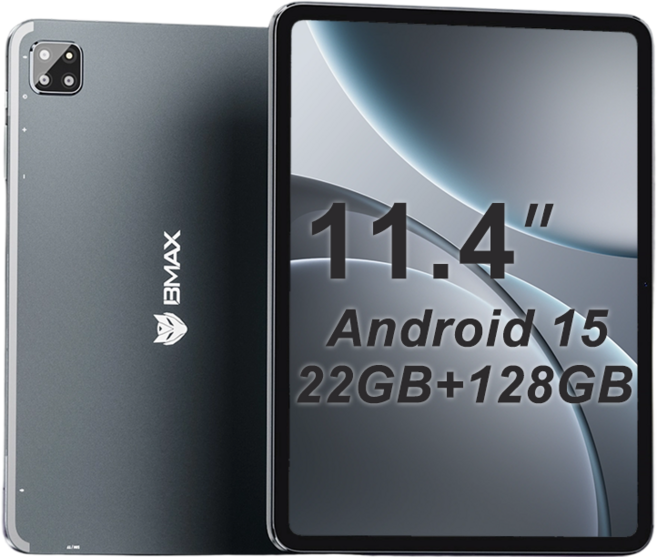 BMAX i12 power 태블릿 PC 11.4인치 22GB 128GB 2K IPS SIM 카드 삽입 지원, 회색  Wi-Fi+Cellular
