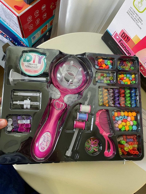 머리땋는기계 자동 롤러 묶는 도구 미용실 헤어, 1개, 2가닥 3가닥 다기능 헤어 세트