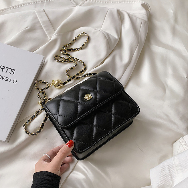 타니티니 캐주얼 가죽 퀼팅 체인 크로스백 2color