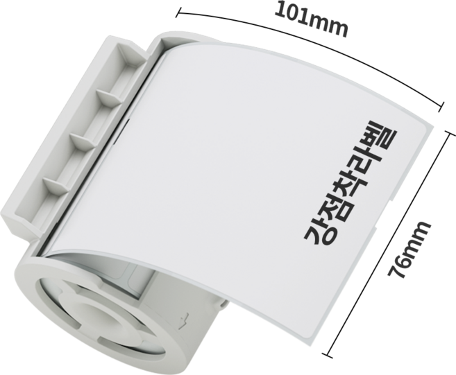 네모닉 강점착라벨 카트리지 4인치 (76x101mm 110장), 1개, MLC-3412S-STD