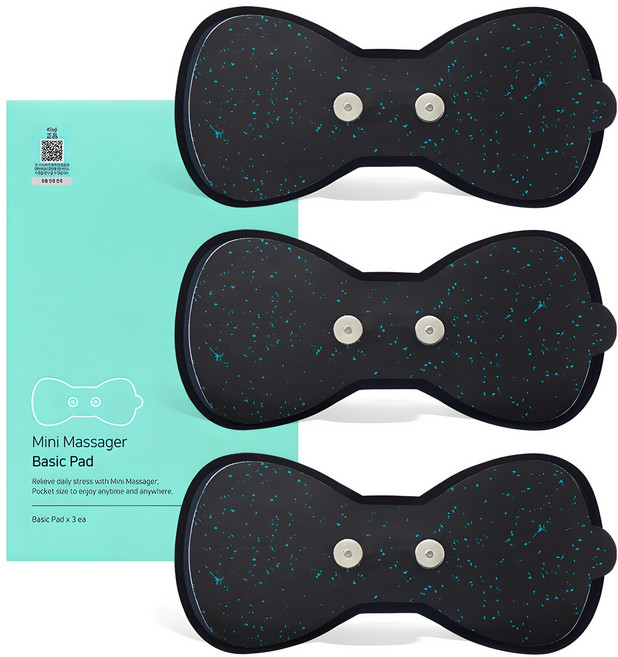 클럭 미니 마사지기 기본 패드 3p, SP-308-pd-01, 혼합색상