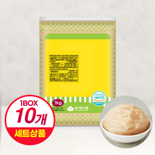 대두식품 백옥앙금 55M, 10개, 1kg