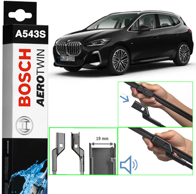BMW 2 [U06] 엑티브 투어러 223i 218d 2022.01~ 보쉬 에어로트윈 와이퍼세트 A543S