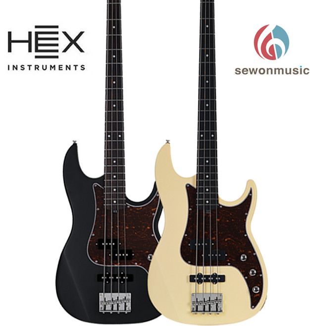 헥스 베이스기타 RB100R 재즈베이스 PJ픽업, VC 빈티지크림, HEX - RB100R, 1개