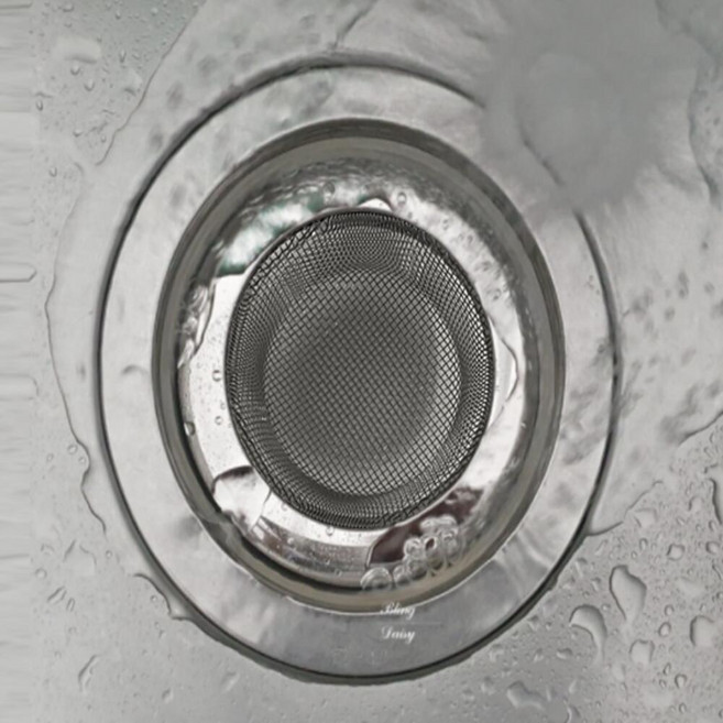 스텐 주방 싱크대 음식물 거름망 소 중 대 탈수 배수구망 거름통, 스텐배수구망대, 1개