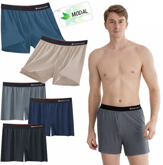 스위스밀리터리 모달 컴포트 트렁크 5종세트 남자팬티