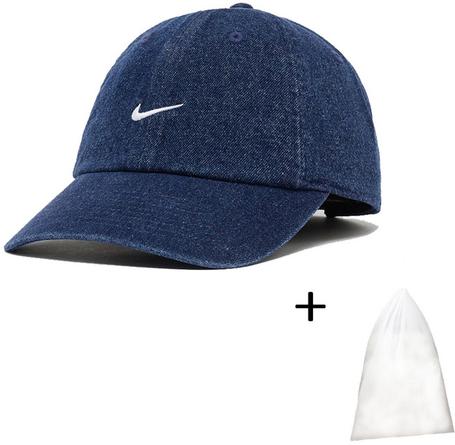 나이키 찐청모자 클럽 언스트럭처 데님찐청진 캡모자 (모자보관파우치증정)