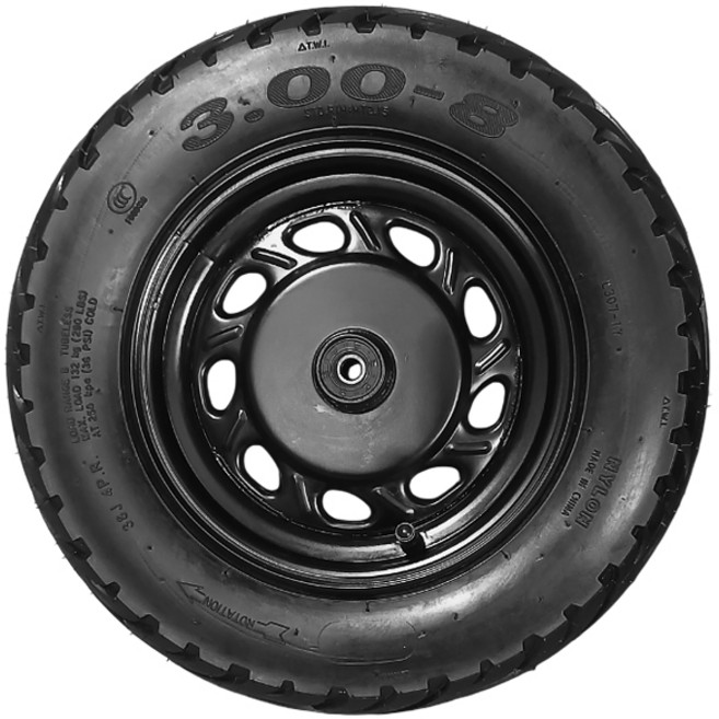 [지에스코리아] 노튜브 3.00-8 타이어 세트 3륜전동차 삼륜스쿠터 노인스쿠터 앞바퀴, 1개