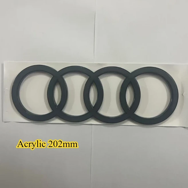 신형 자동차 전면 엠블럼 배지 285mm 교체 및 트렁크 스티커 부착 아우디 Q3 2021-2025용