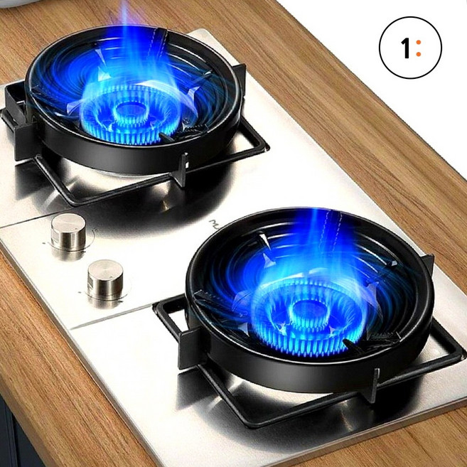 일상곁 가스버너 에너지 절약 캠핑 버너 바람막이 9홀, 1개, 블랙