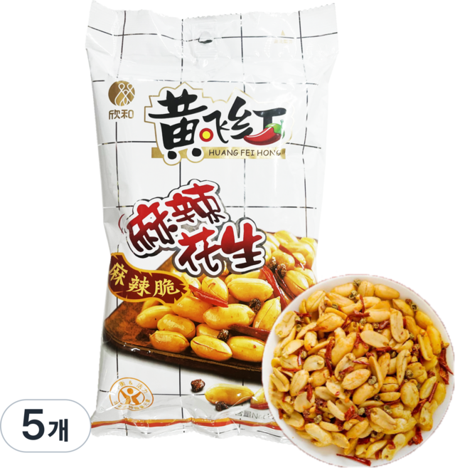 황비홍 마라땅콩 스낵, 210g, 5개