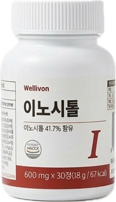 10위 - 웰리본 이노시톨 600mg x 30정, 1개, 18g