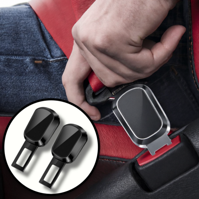 굿새로이 자동차 안전벨트 연장클립 전차종호환, 2개, 블랙