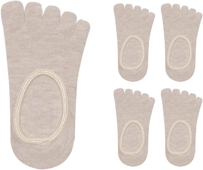 시너싹스 여성용 컬러 베이직 발가락 덧신 양말 5켤레