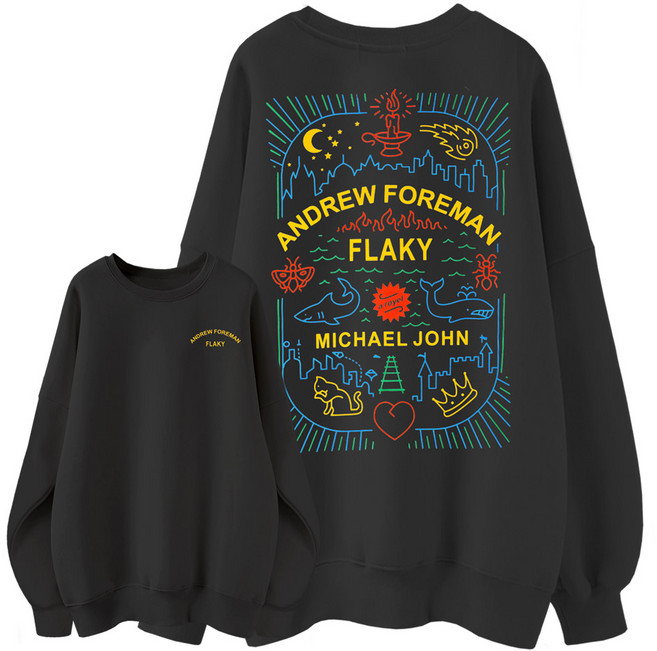 앤드류포맨 엠제이스타 여성 특양 오버핏 맨투맨 백프린팅