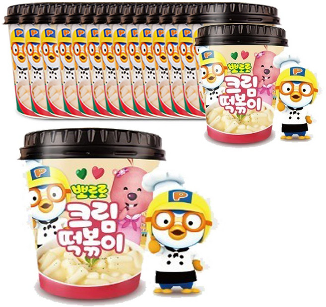 뽀로로 떡볶이 크림맛 115g, 16개