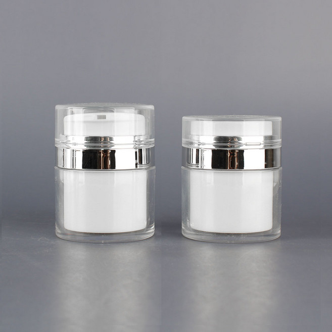 포포라운지 에어리스 진공 크림용기 로션 펌프 공병 화장품 펌핑 용기, 2개, (50ml 로션 펌핑)1개+(50ml 원터치 펌핑)1개