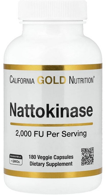 California Gold Nutrition 나토키나아제 단백질 분해 효소 2000FU 베지 캡슐 180정 LKN-01633, 1개