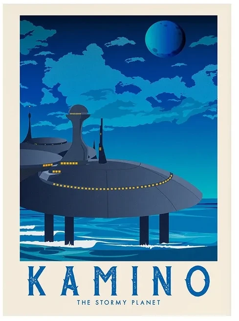 Tatooine Endor 풍경 캔버스 페인팅 빈티지 아트 여행 영화 전쟁 벽 사진 홈 데코, 05 20cmX30cm Frameless, 02 5, 1개