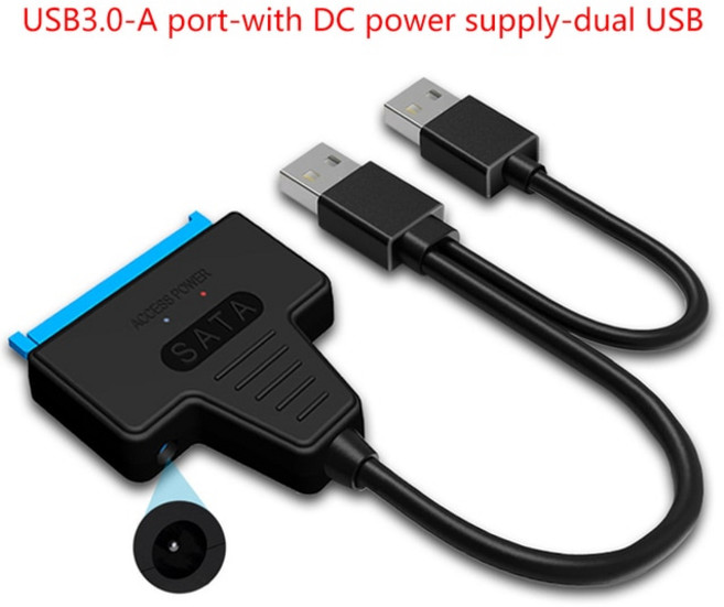 컴퓨터 케이블 커넥터 USB SATA 3 Cable To 3.0 / 2.0 Adapter Support 2.5 Inch/3.5 Inch External SSD HDD Hard Dr, 한개옵션1, 10 A10