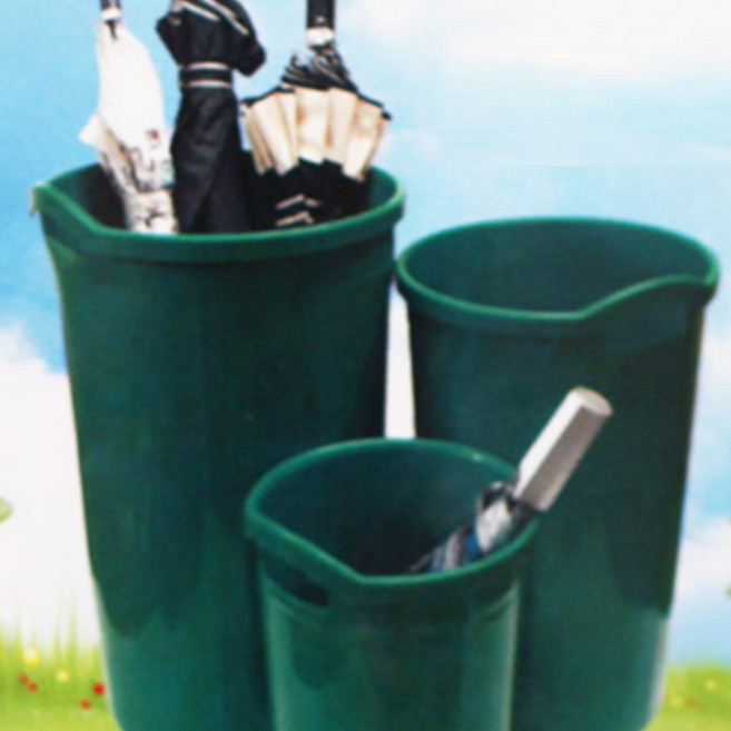 다용도 손잡이 플라스틱 우산통 우산꽂이 초록통 쓰레기통 중 M 22.5x31cm, 1개