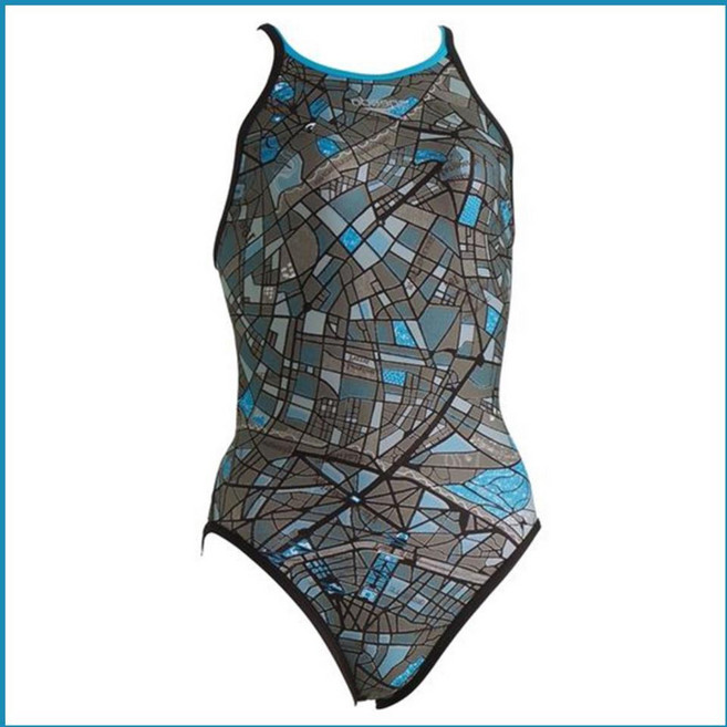 수입 스피도 수영복 고급 브랜드 강습 실내수영복 크래킹빌 여자 원피스수영복 블루그레이KB 준선수용