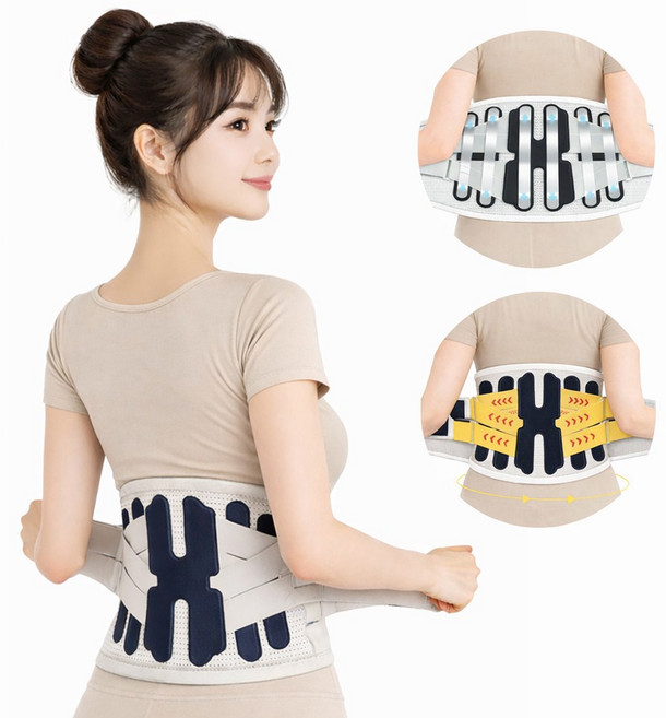 플렉시워크 이중압박 허리보호대 복대 지지대, 1개