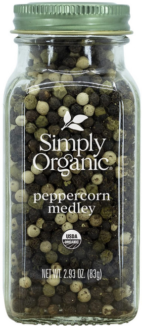 심플리 오가닉 통후추 메들리 인증 | 83g | 2개 팩 Simply Organic Peppercorn Medley Certified Organic | 2.93 oz | Pa, 6개, 1g