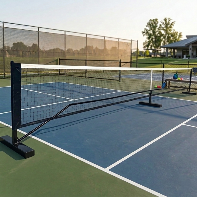 비코 피클볼 네트 프리미엄 국제 표준 규격 경기용 휴대용 가방 증정, 1개, 블랙 & 화이트