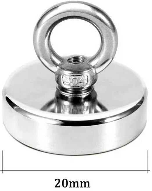 슈퍼 강한인양 낚시 Powful 자기 반지 빨간 밧줄 네오디뮴 N35와 Bargian NdFeB 빨판, D20 ll Max8KG, 1개